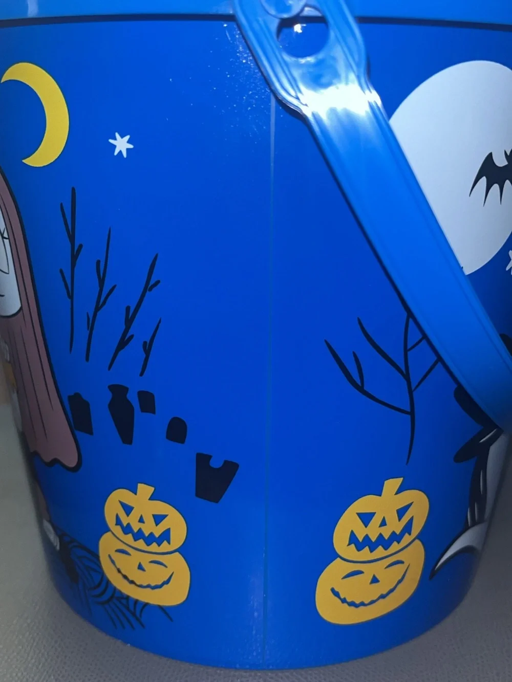 Nightmare Before Christmas Blue Trick-or-Treat Pail with Jack & Sally & Zero